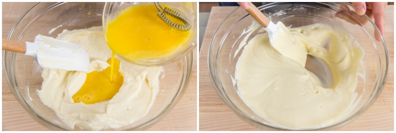 image of eggs beaten into batter